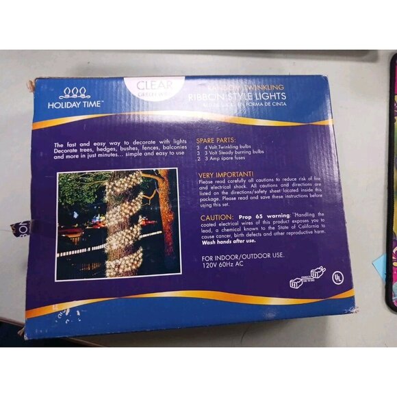 Holiday Time Random Twinkling Ribbon Style Light Set 150 Ct Indoor/Outdoor - Picture 3 of 3